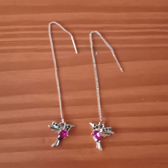 Hummingbird Threader earrings - Picture 2 of 2